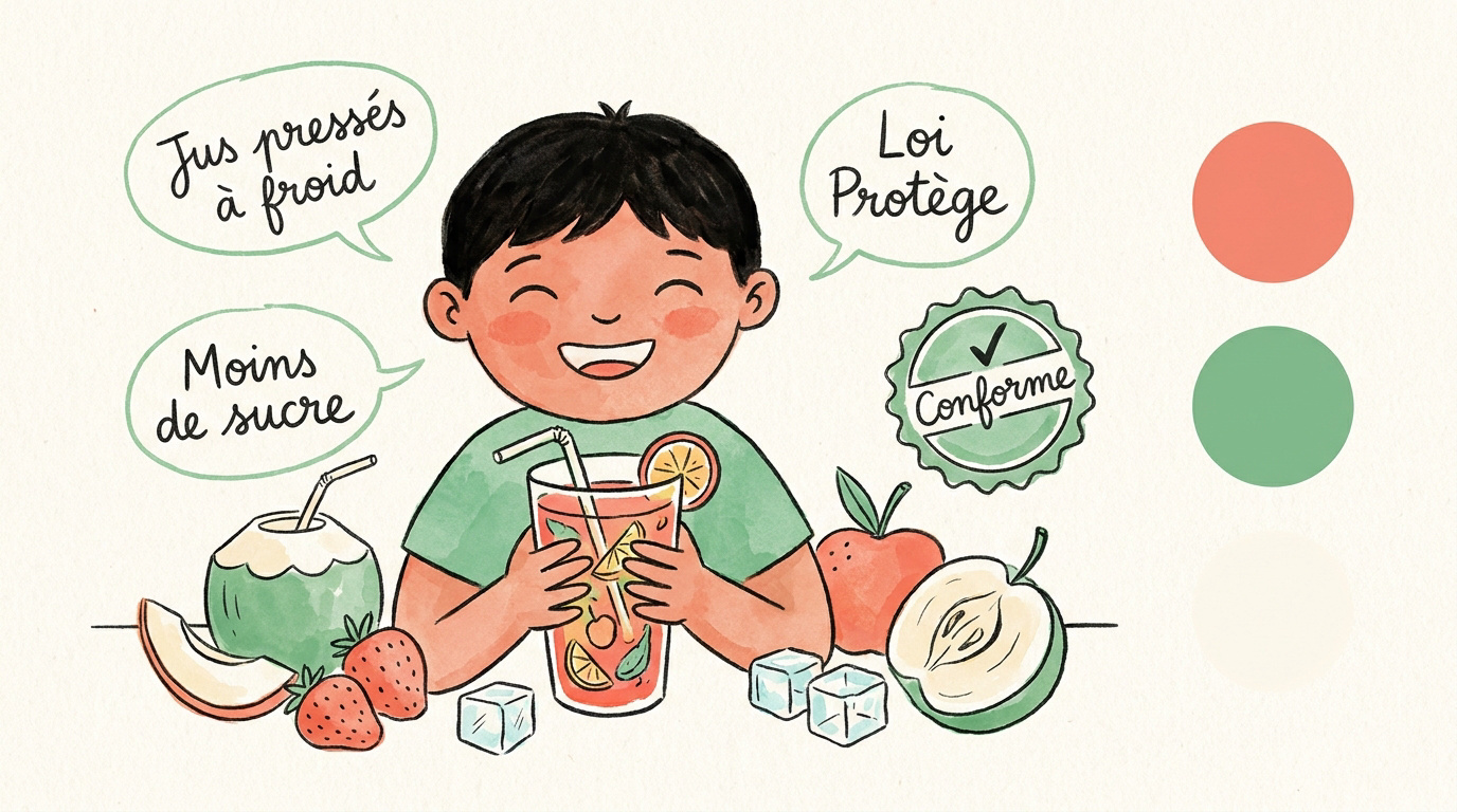 Cocktail sain pour enfant aux fruits frais